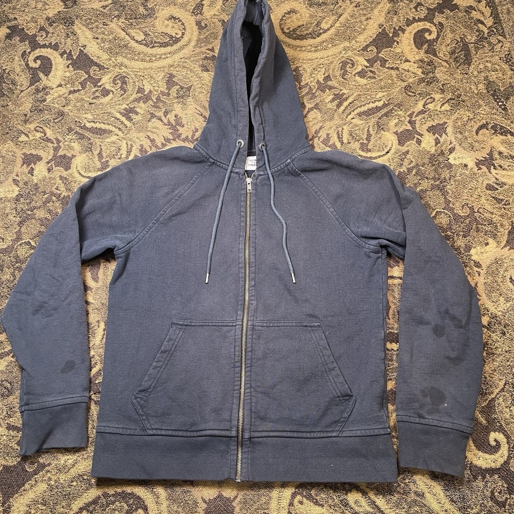 Flint and Tinder 10 Year Full Zip Hoodie Mens Medium Heavyweight Black USA Made